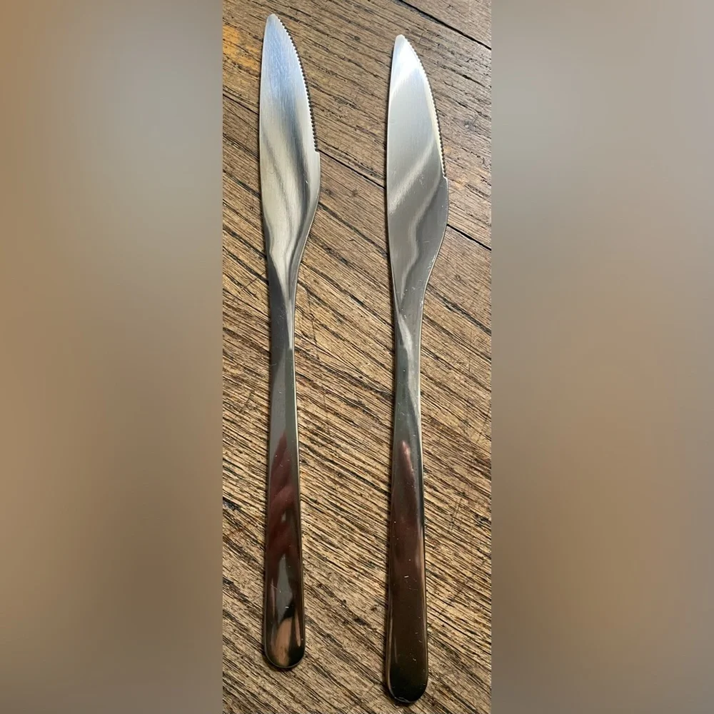 Silver Metal Knife Set